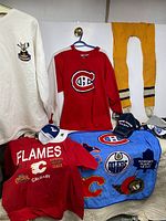 Group shot showing all apparel items laid out