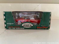 Front box view showing 1956 Ford Thunderbird die-cast model