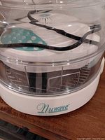 NuWave Pro oven assembled showing clear dome, base, rack