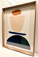 Framed abstract art print front view