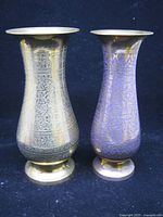 Both brass vases front view