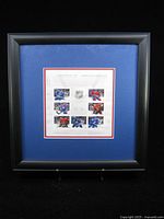 Full framed stamp sheet on stand