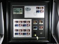 Overall view of framed display showing all contents