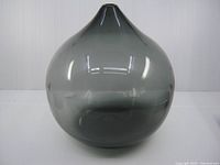Front view of smoked glass teardrop vase