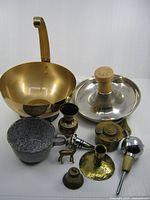 Group view of all metal and stone items
