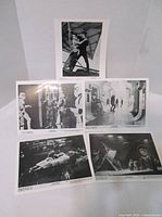 All five 8x10 black-and-white Star Wars publicity stills laid out