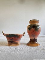 Miniature Noritake shaker and dish front view