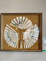 Overall view of framed fans