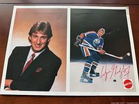 Composite photo sheet showing both images and signature