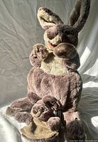 Adult kangaroo and joey puppets full view