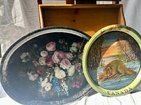 All three trays front view