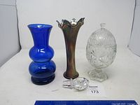 Group shot showing all four glass items