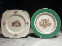 Both commemorative plates side by side
