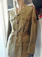 Front view of khaki RCAF tunic on mannequin