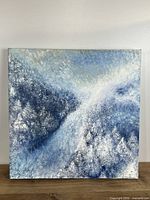 Front view of the square winter landscape painting