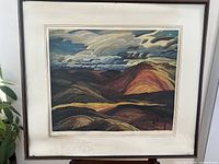 Full view of framed print showing artwork, mat and frame