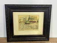 Front view of framed print showing image, mat and frame