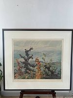 Full view of framed print showing artwork, mat, and frame