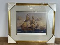 Full view of framed print with protective corners