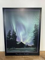 Full view of mounted Northern Lights poster
