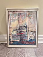 Full view of framed print showing artwork, mat and frame