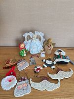 Group shot showing all 14 ornaments on tabletop