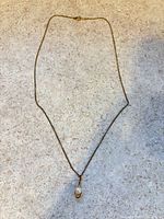 Full view of Birks gold-filled chain and pendant