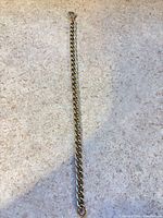 Full view of sterling silver curb chain bracelet