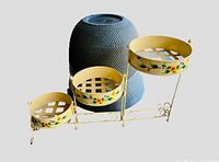 Southern Patio pot and cream metal plant stand showing size and design