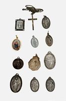 Front view of all 12 pendants