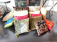 Group shot of all decorative pillows