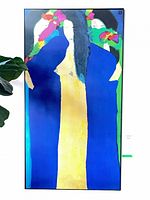 Front view of framed abstract print