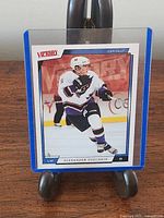 Front view of Alexander Ovechkin Upper Deck Victory hockey card in sleeve