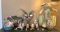 Group shot of all Easter items on table