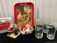 Full lot showing tray, shaker set, beanbag elf, four glasses and boxed packaging