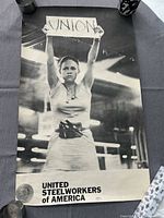 Full view of poster on table