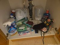 Full view of cabinet contents showing all listed items