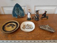 All seven items arranged on table for overview