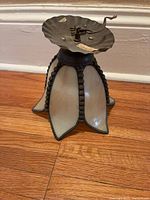 Complete pendant shade with canopy and wiring visible