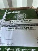 Front label of Boise X-9 multi-use copy paper ream