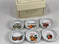 Full set of six ramekins with original box