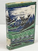 Front view of The Hobbit with illustrated dust jacket