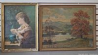 Both framed prints side by side showing designs and frame condition