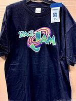 Front view showing Space Jam logo and tag