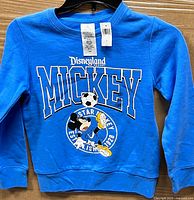 Front view showing entire sweatshirt and Mickey graphic