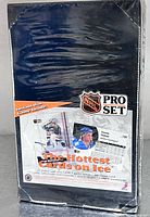 Front view of sealed Pro Set NHL trading cards box