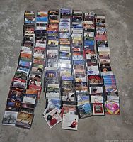 Overhead view showing full quantity of CDs arranged in rows