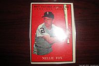 Front of 1961 Topps Nellie Fox MVP card
