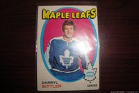 Front of 1971-72 O-Pee-Chee Darryl Sittler #193 card in sleeve
