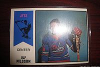 Front of Ulf Nilsson rookie card in protective holder